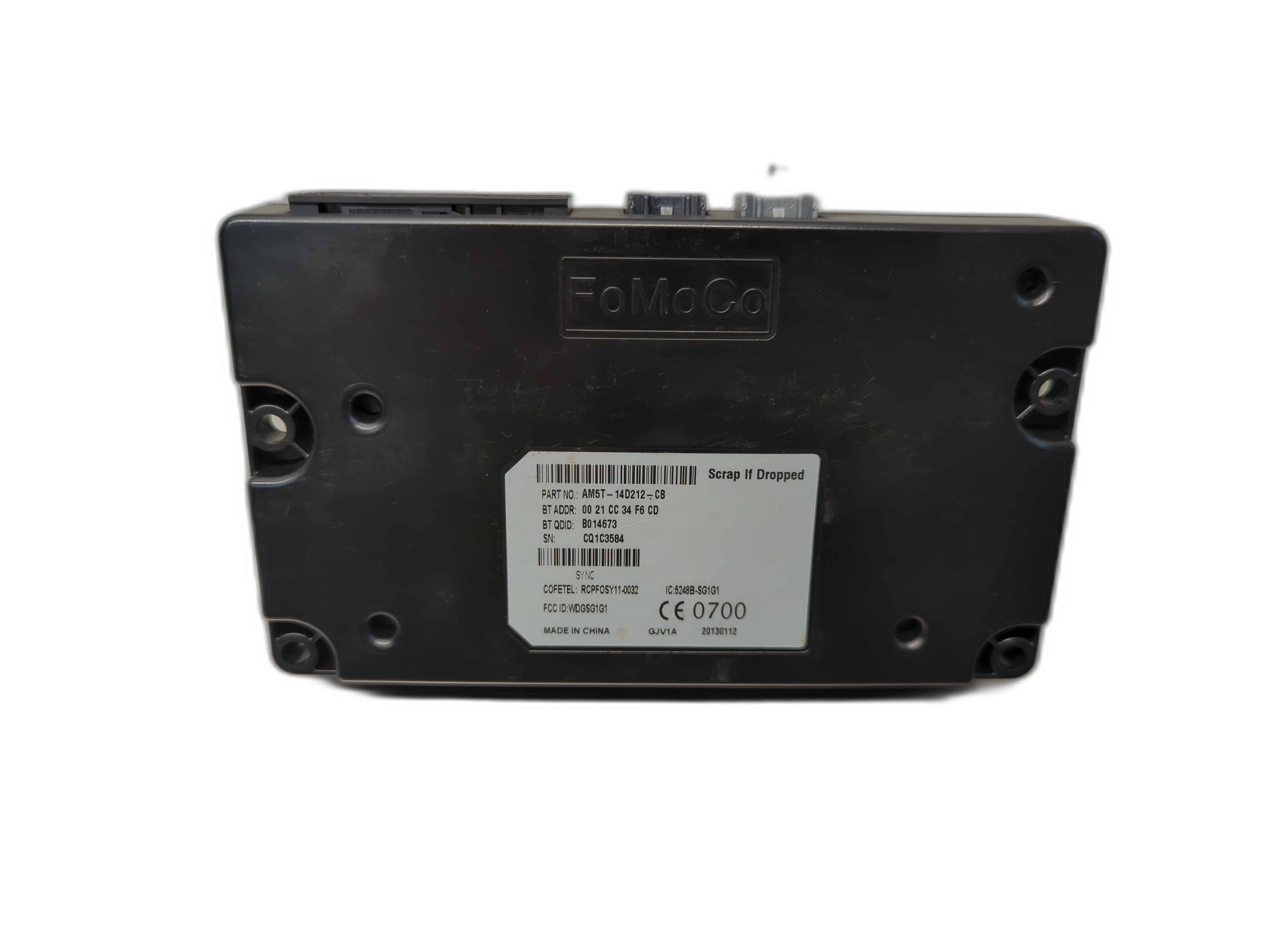 2013 FORD Fiesta Bluetooth Connection Module AM5T14D212CB 00009586