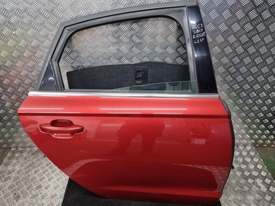 AUDI A6 C7 COMPLETE REAR RIGHT DOOR DRIVER SIDE IN RED (LZ3F) 2013