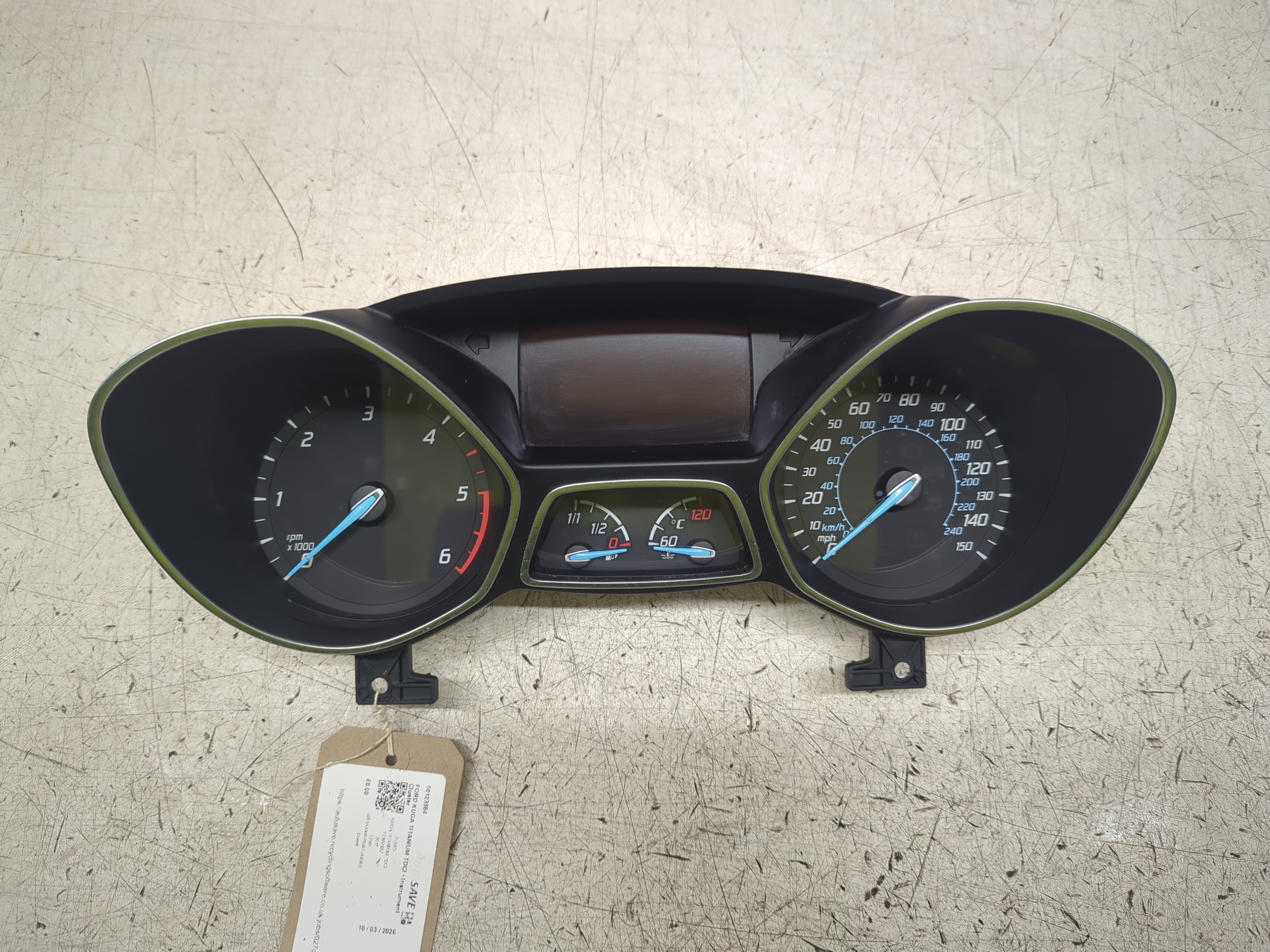 FORD KUGA INSTRUMENT CLUSTER SPEEDOMETER 2015 MK3 C482 FV4T-10849-MD