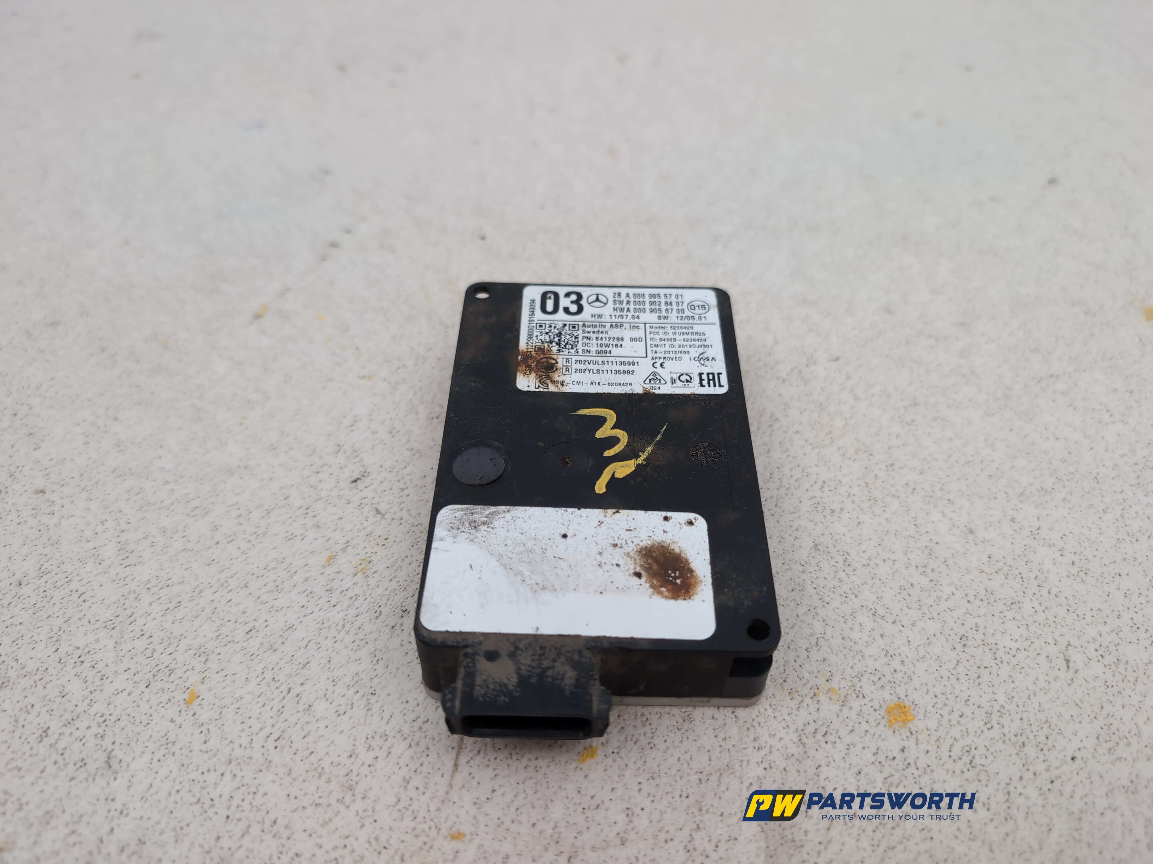 MERCEDES-BENZ CLS350 AMG X218 RADAR SENSOR CONTROL MODULE A0009055701 2011-2018