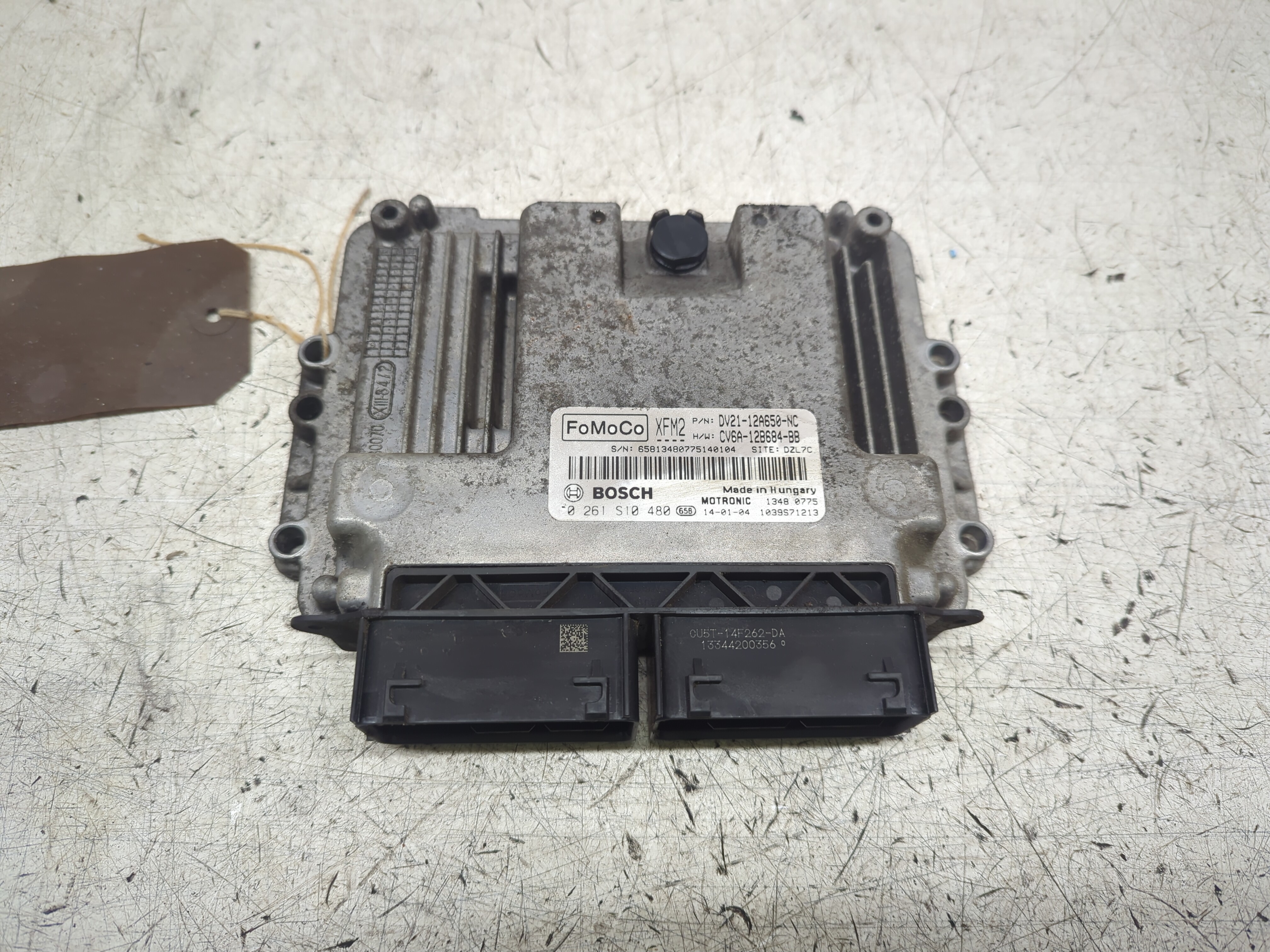 2014 FORD B-MAX ENGINE ECU M1JE 1.0L 125 BHP DV21-12A650-NC 00123817