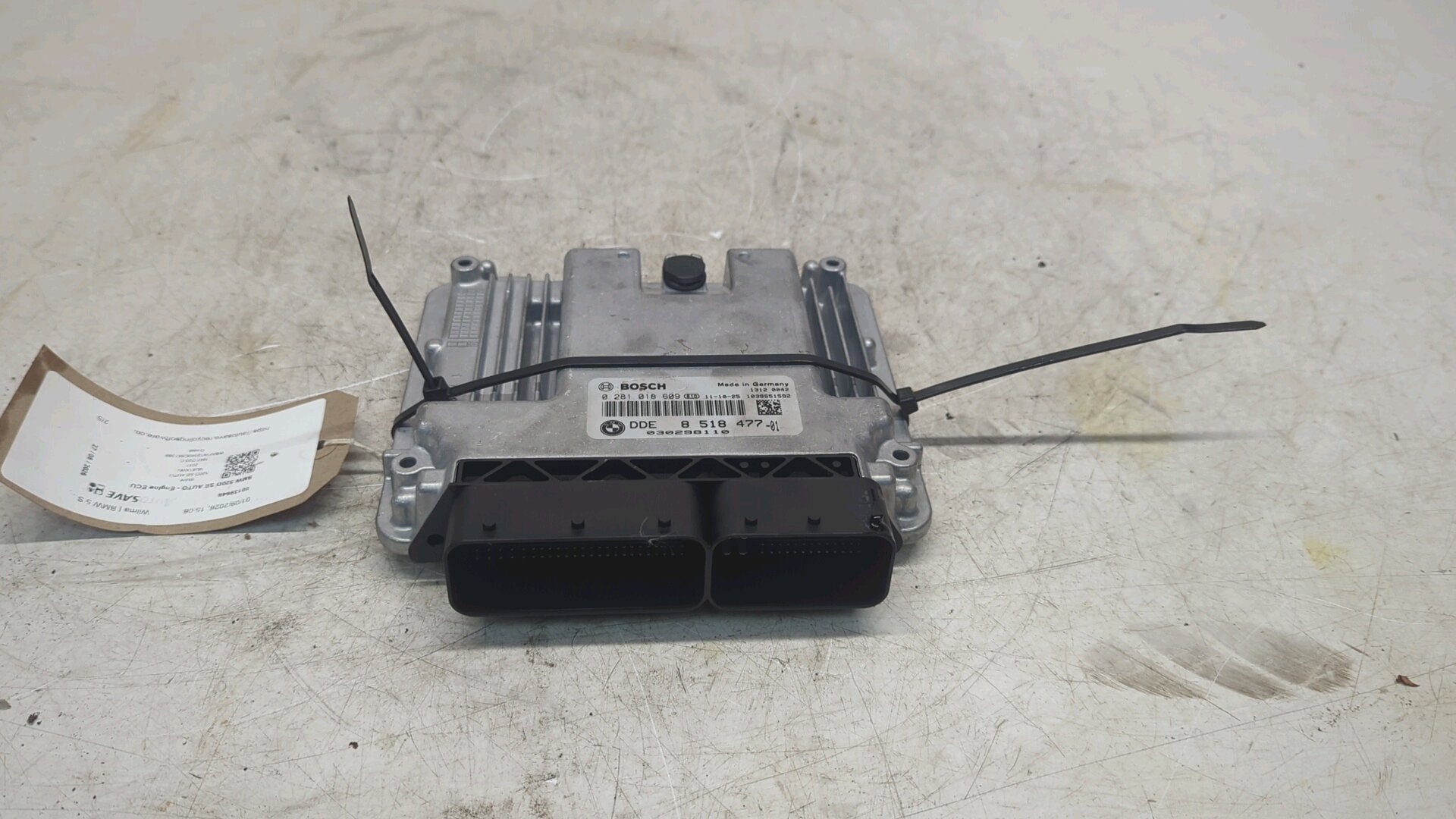 BMW 5 SERIES ENGINE ECU 2.0L DIESEL 2011 MK6 F10 8518477