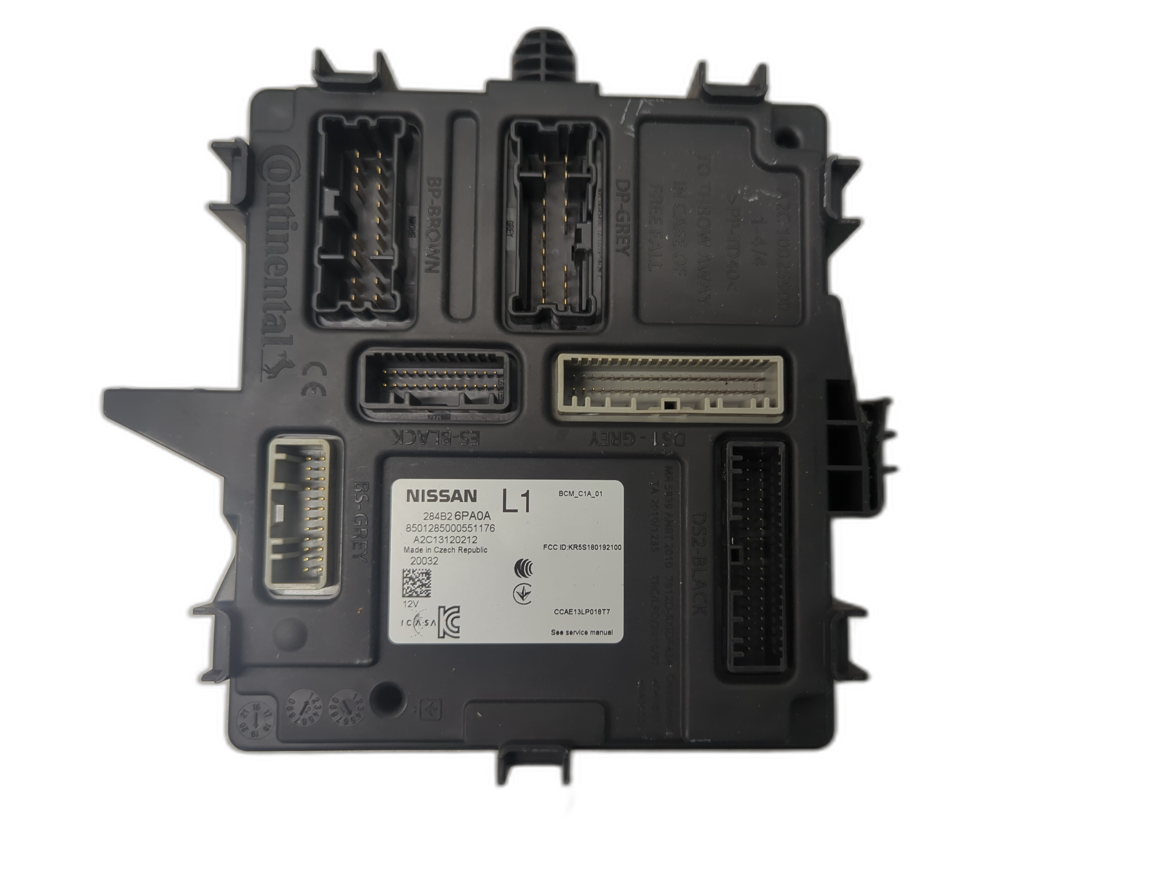 NISSAN Juke 2020 Body Control Module 284B26PA0A 00007250